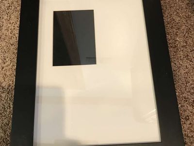 Black Wood Frames, Glass Insert, Matted Photo Frames, 3 - 13”x15.5”, 2 - 15 1/4” x 19 3/4”