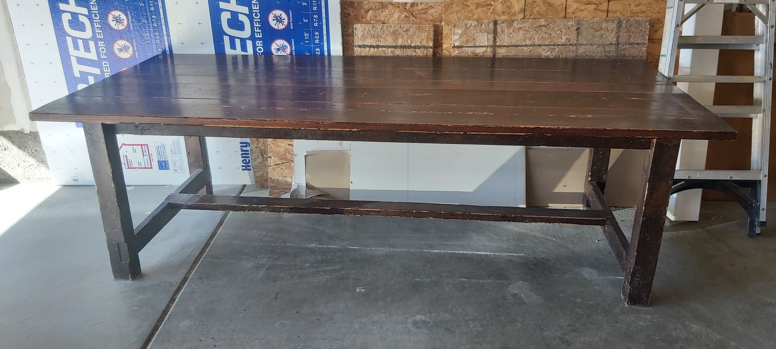 Solid wood hand-made kitchen table seats 8-10