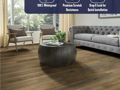 Bruce reDefine Ravine Glow Waterproof Click Lock Vinyl Tile Flooring