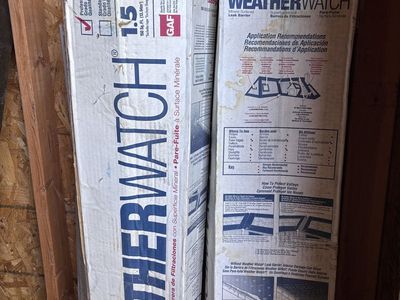 $75/each 2 rolls 150 sf ea ice and water shield for roof