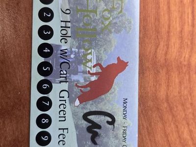Fox Hollow - (10) 9-hole round punch card
