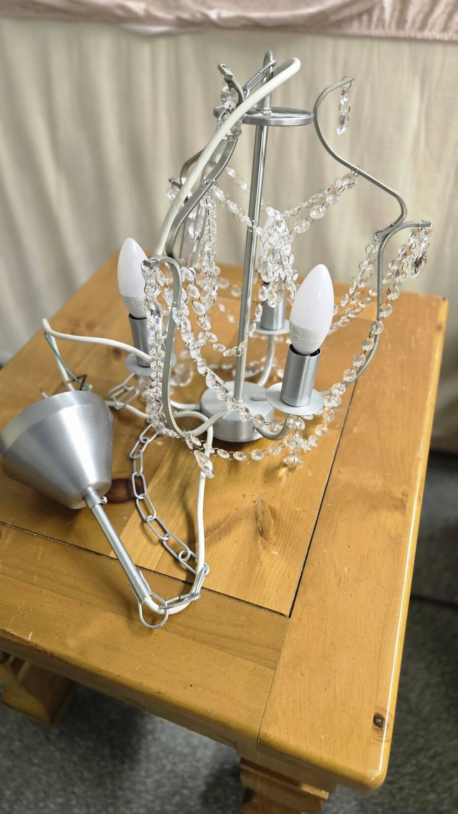 IKEA Kristaller Chandelier 3-Armed