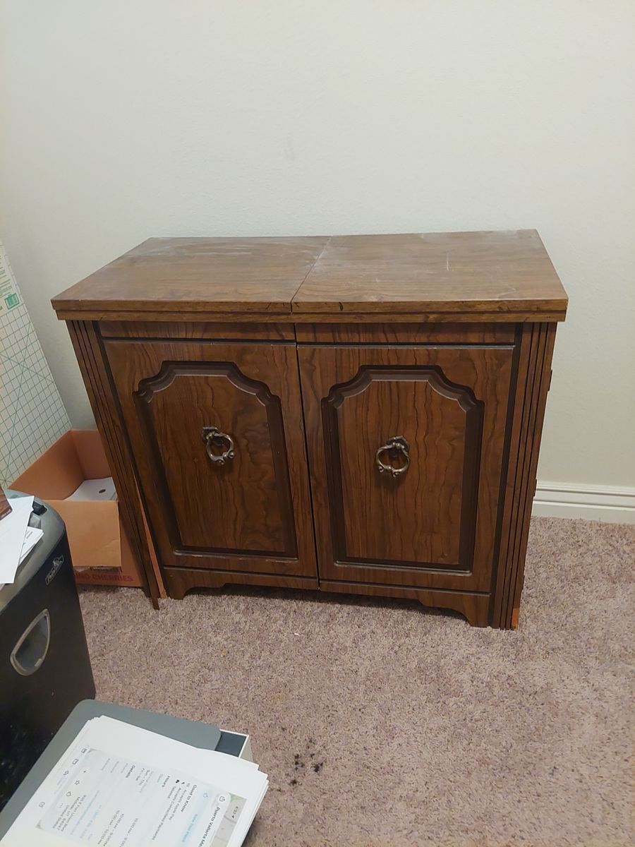 Sewing Machine Cabinet with Extra Storage