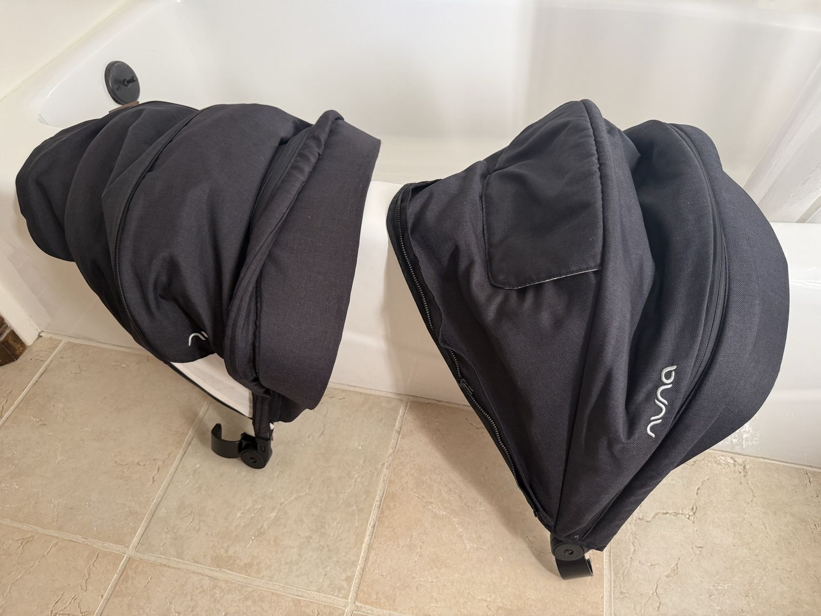 Nuna Demi double stroller canopies ONLY black caviar (2)