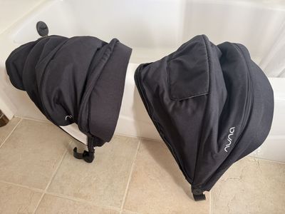 Nuna Demi double stroller canopies ONLY black caviar (2)