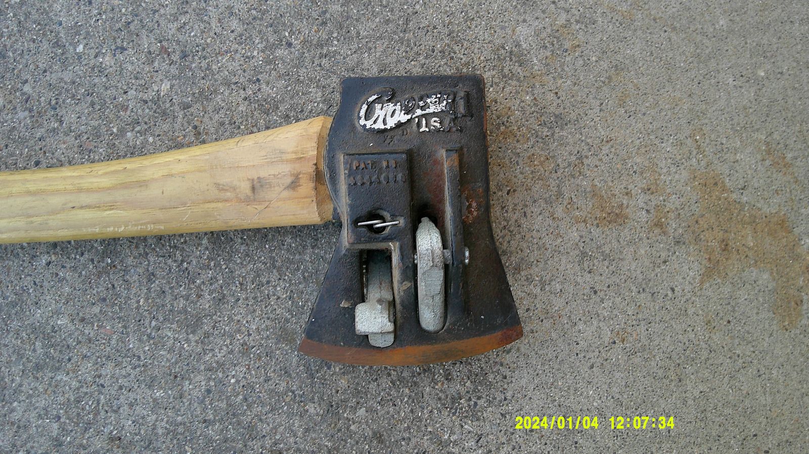 VINTAGE Chopper 1 Log Splitting Axe Maul W/Original Handle $65