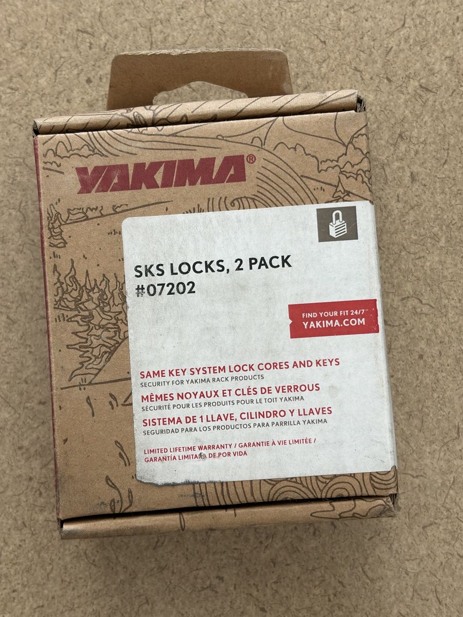 Yakima SKS Locks 2-Pack #07202 - Same Key System Lock Cores & Keys for Rack Products