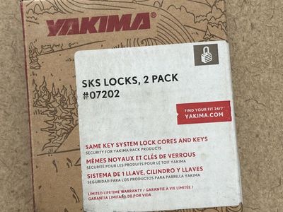 Yakima SKS Locks 2-Pack #07202 - Same Key System Lock Cores & Keys for Rack Products