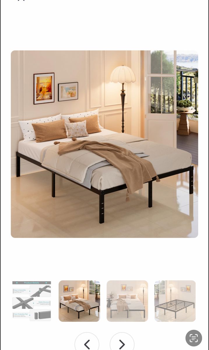 Maenizi California king metal bed frame