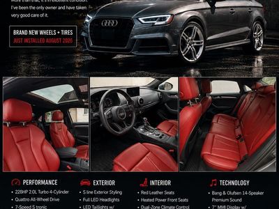 2020 Audi A3 quattro S line Prem Plus 45 TFSI