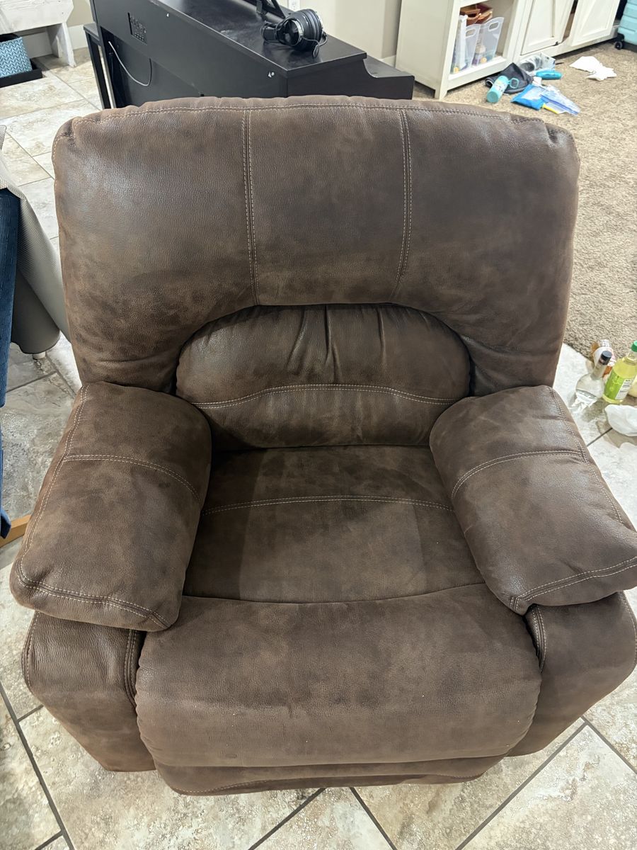 Brown Rocking Recliner Chair - Good Condition, Minor Back Frame Wiggle