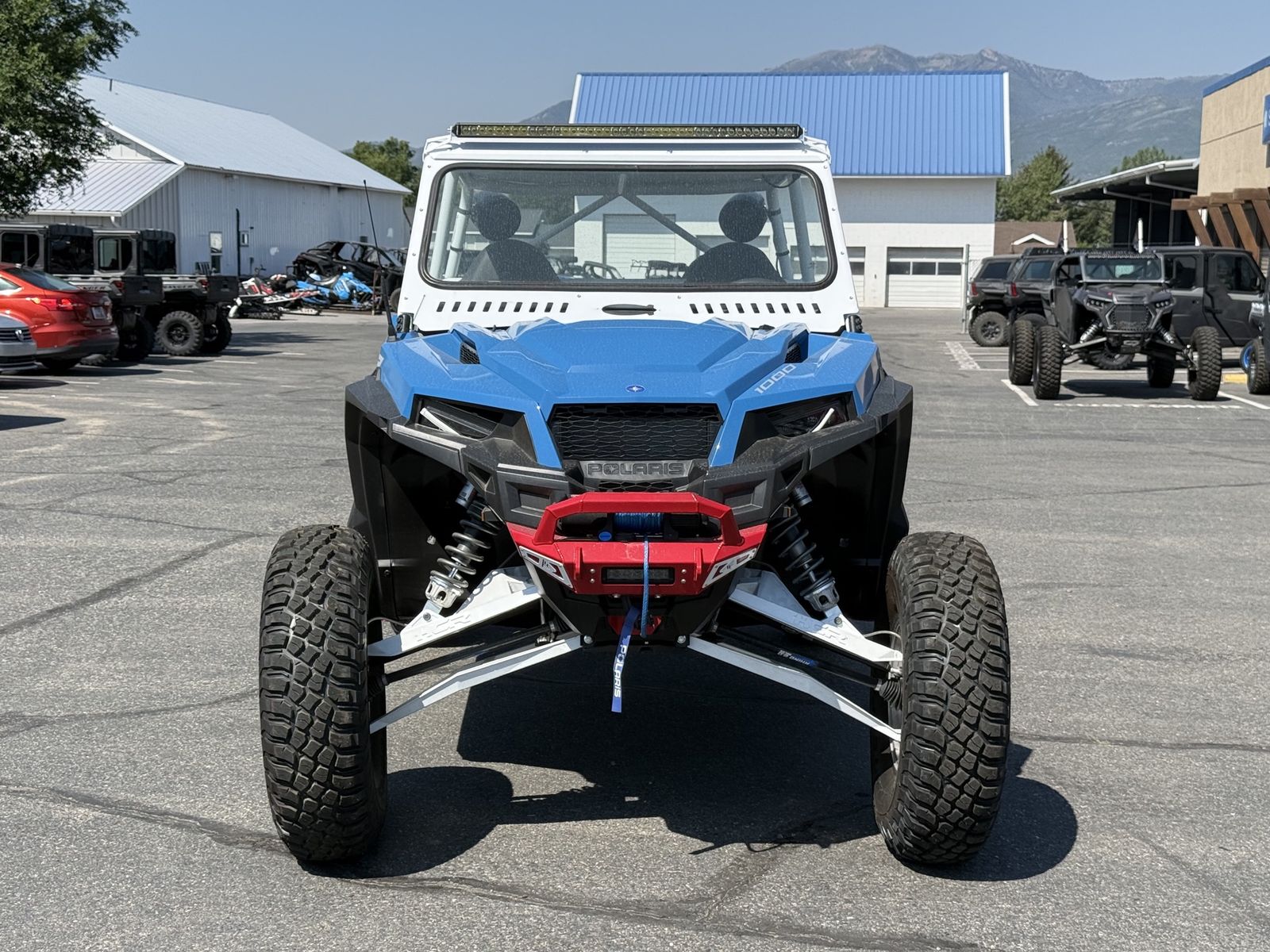 2026 USED Polaris General XP 1000 4 Ultimate - Blue/White with Upgraded Bumper and Light Bar