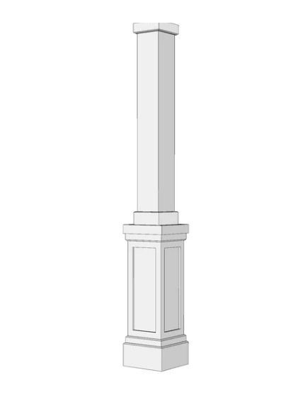 Pedestal Column Wrap | Shaker Panel