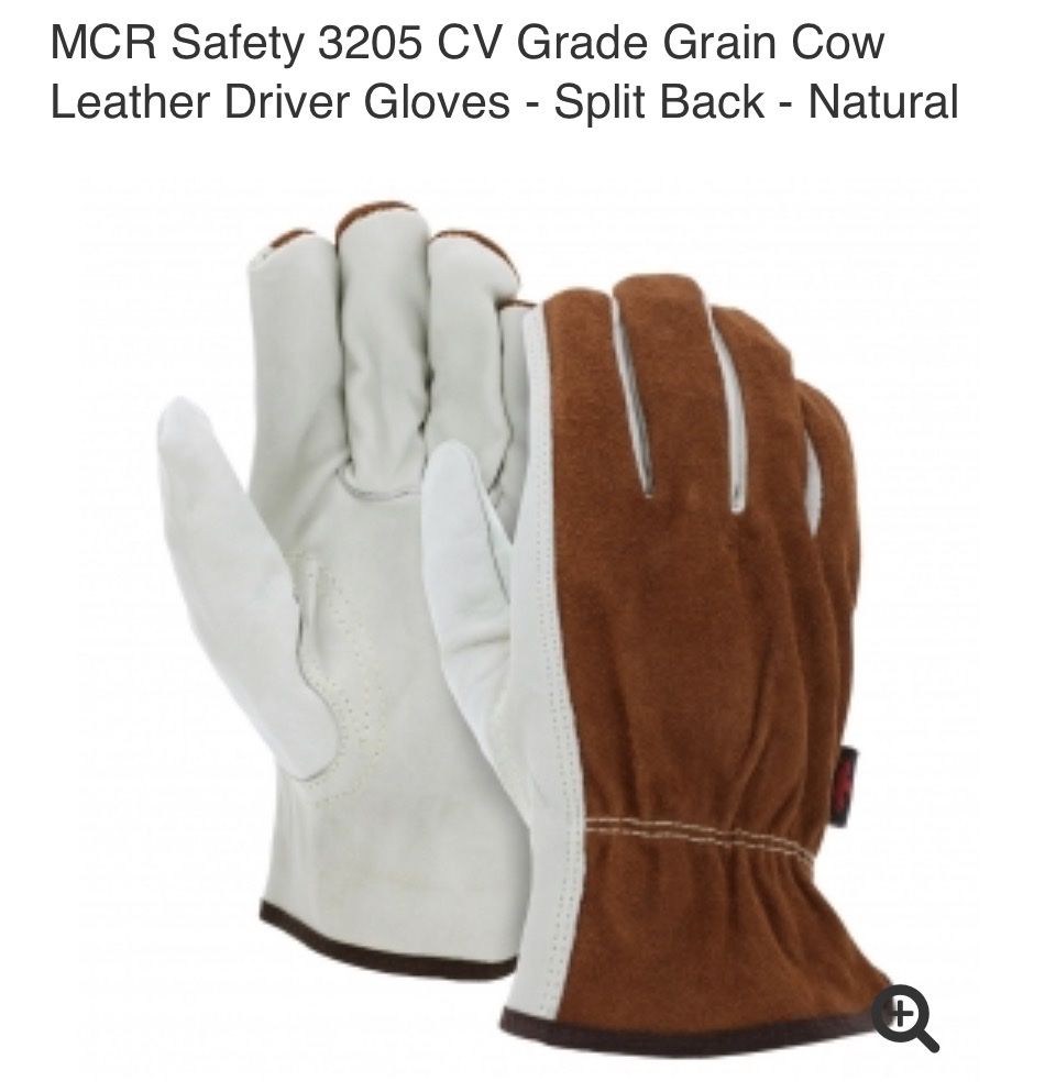 MCR Safety 3205M Grain Cow Leather Driver Gloves Medium