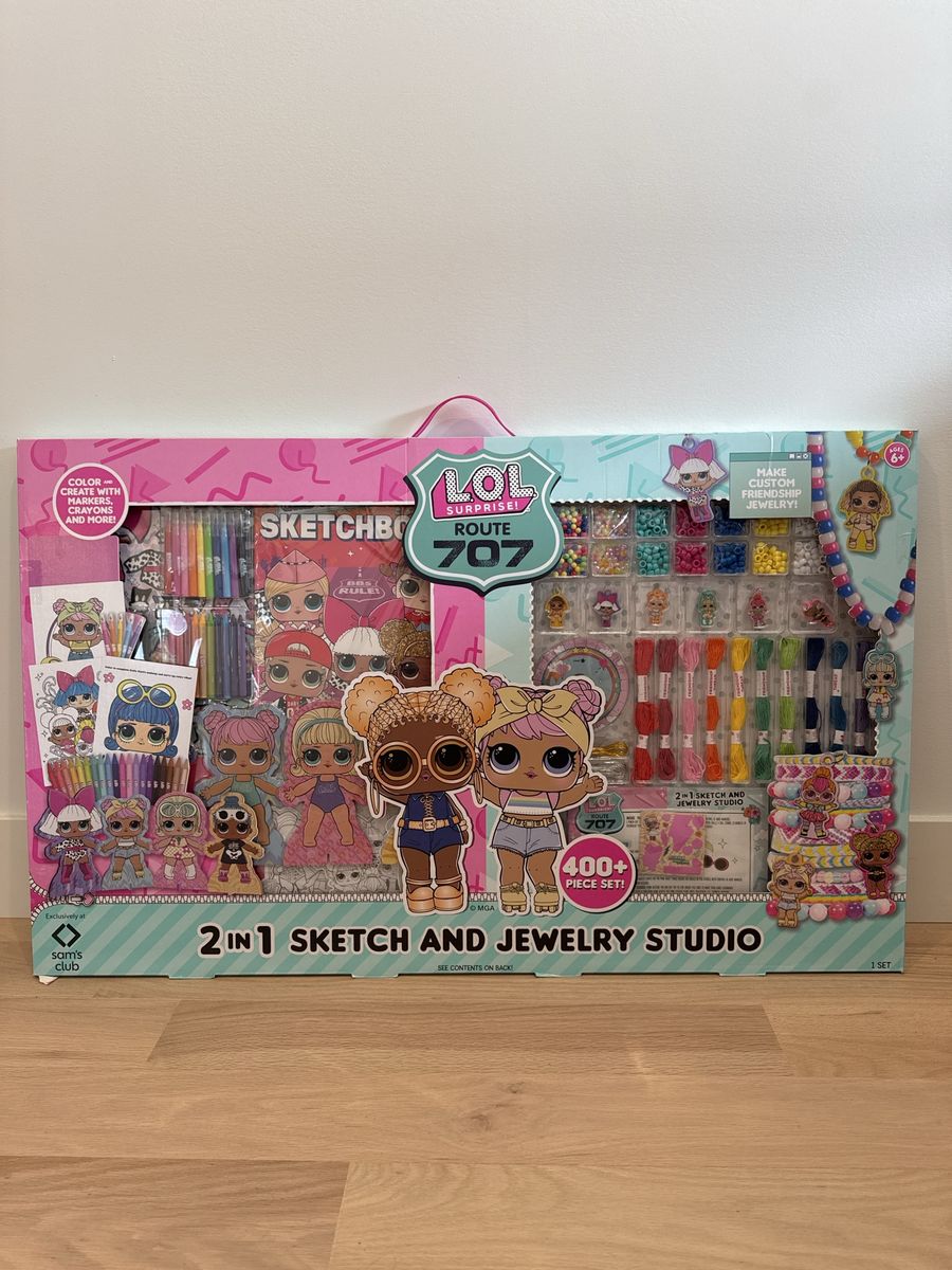 L.O.L. Surprise! Route 707 2-in-1 Sketch and Jewelry Studio Set (400+ Pieces)