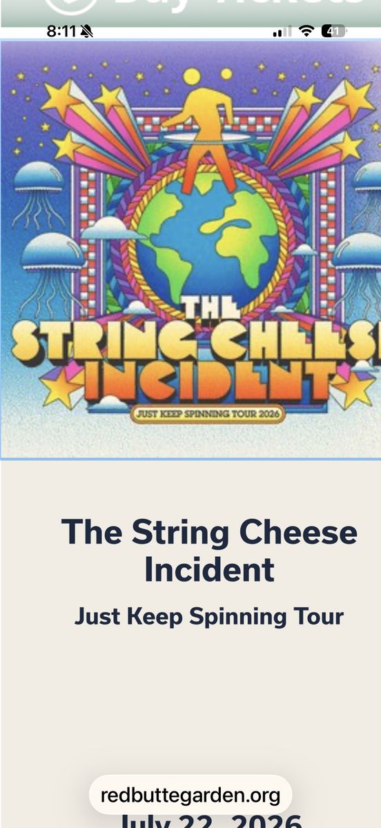 The String Cheese Incident Tickets - Just Keep Spinning Tour 2026 - 3 Available