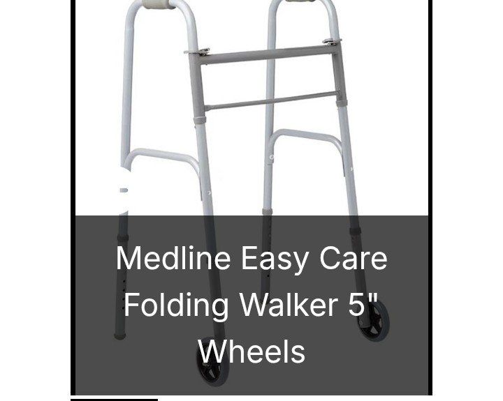 Folding Walker with 5" wheels (NEW)