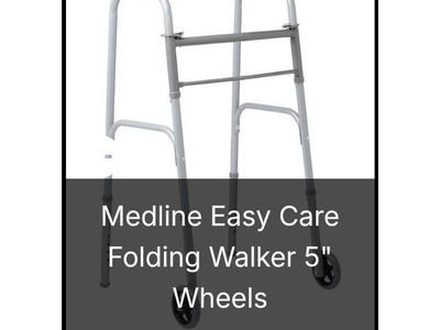 Folding Walker with 5" wheels (NEW)