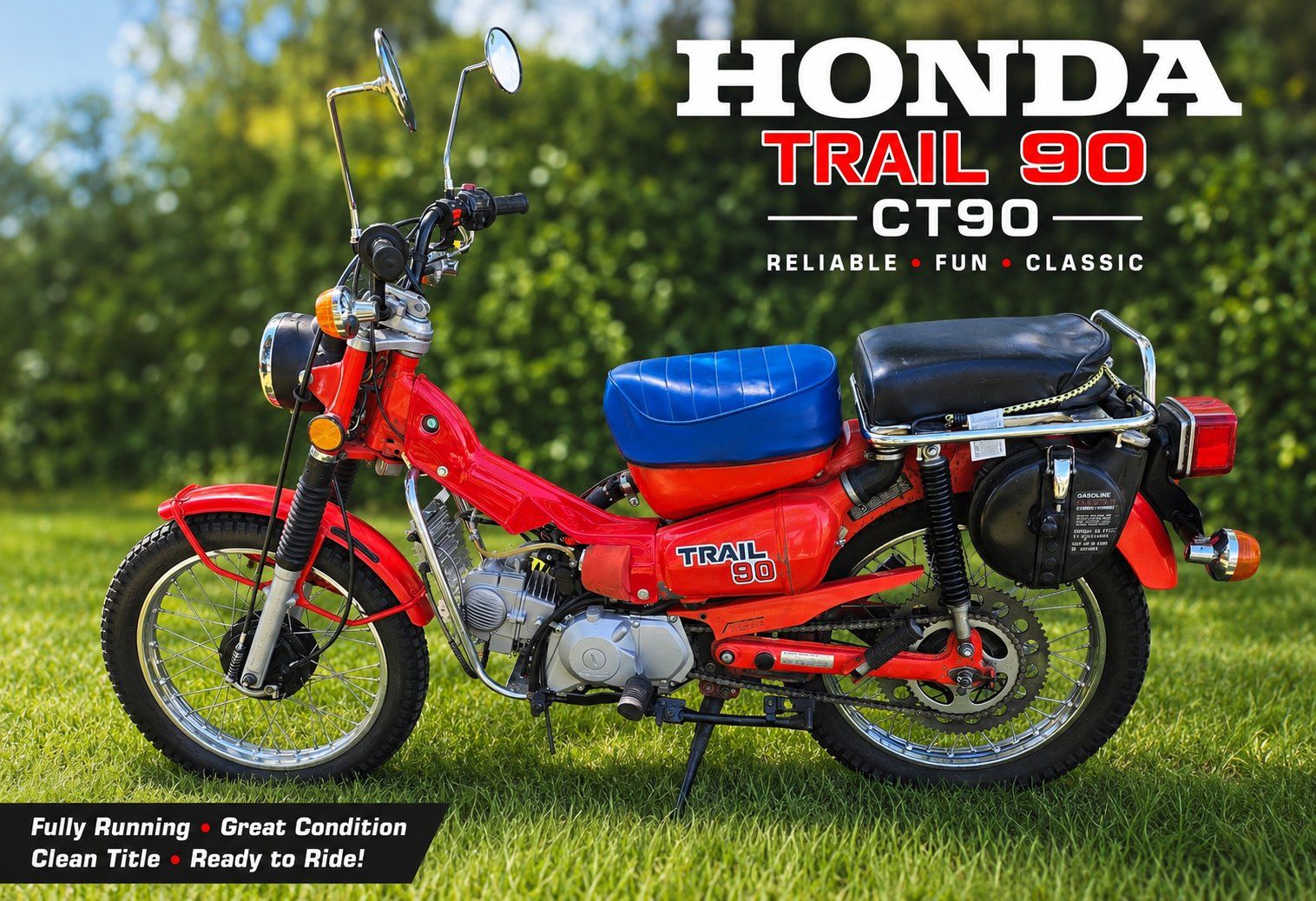 For Sale
1979 Honda CT90/Trail 90 for SALE!