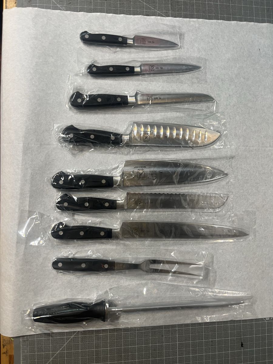 Mercer Culinary  9-Piece Knife Roll Set - German High Carbon Steel