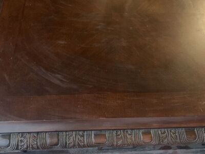 Solid Carved Wood Table – Heavy & Sturdy