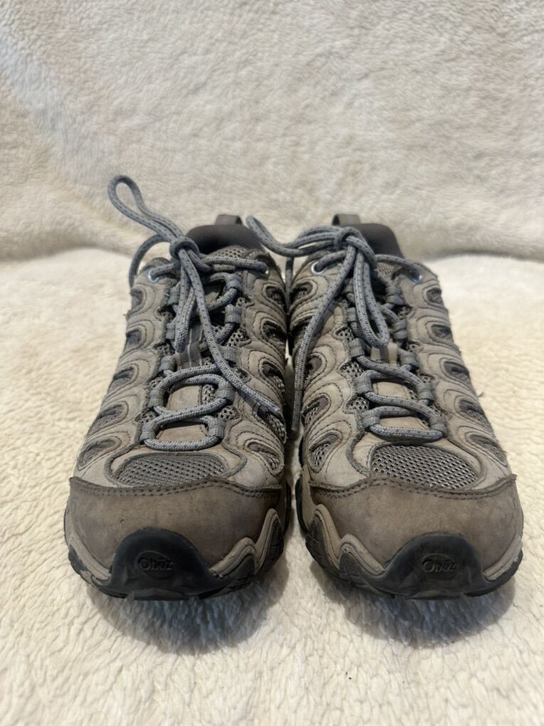 Oboz Women’s 6 Gray/Blue Lthr/mesh Hiking Shoes