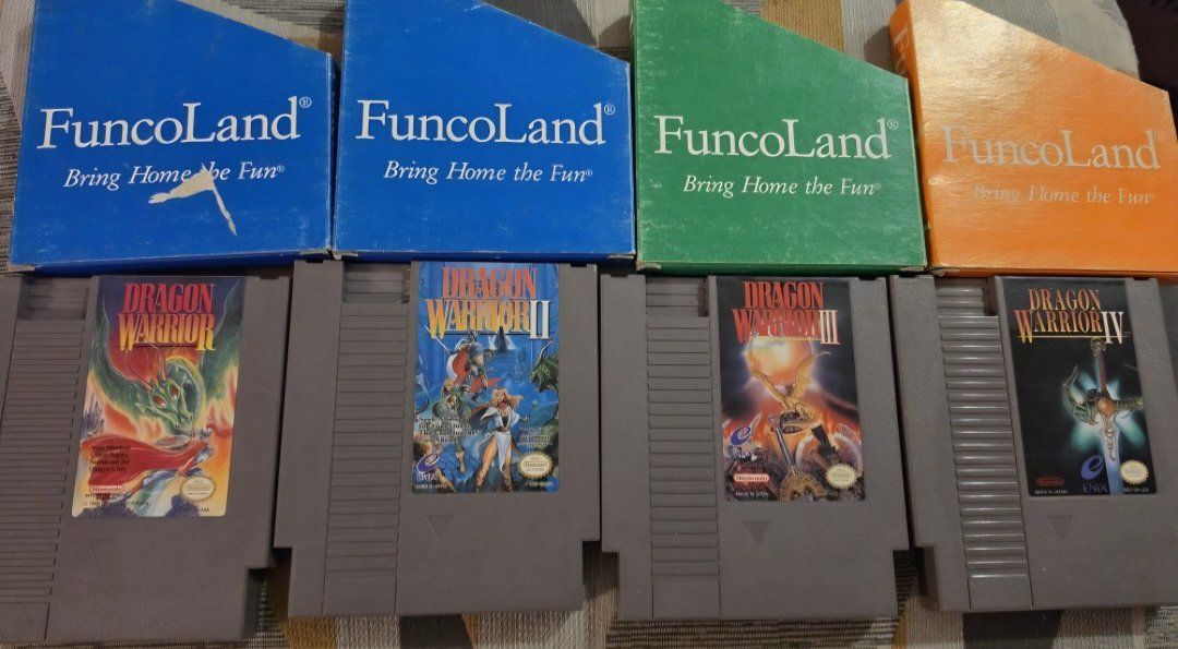 dragon warriors 1,2,3,4 original Nintendo amazing shape