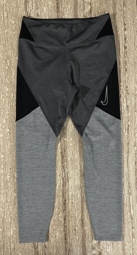 New Nike Leggings Size L Black And Gray