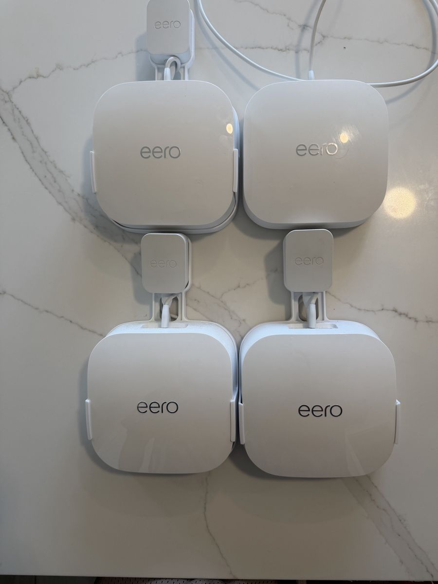 Eero Pro 6E Mesh WiFi System – 4 Routers/Extenders – White