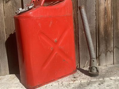 Vintage Military Jerry Can With Spout