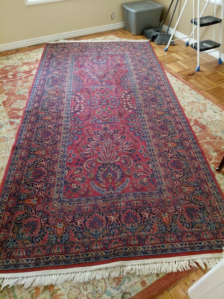 Persian wool burgundy Rug (10.5 ft x 5.3 ft)