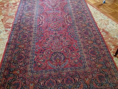 Persian wool burgundy Rug (10.5 ft x 5.3 ft)