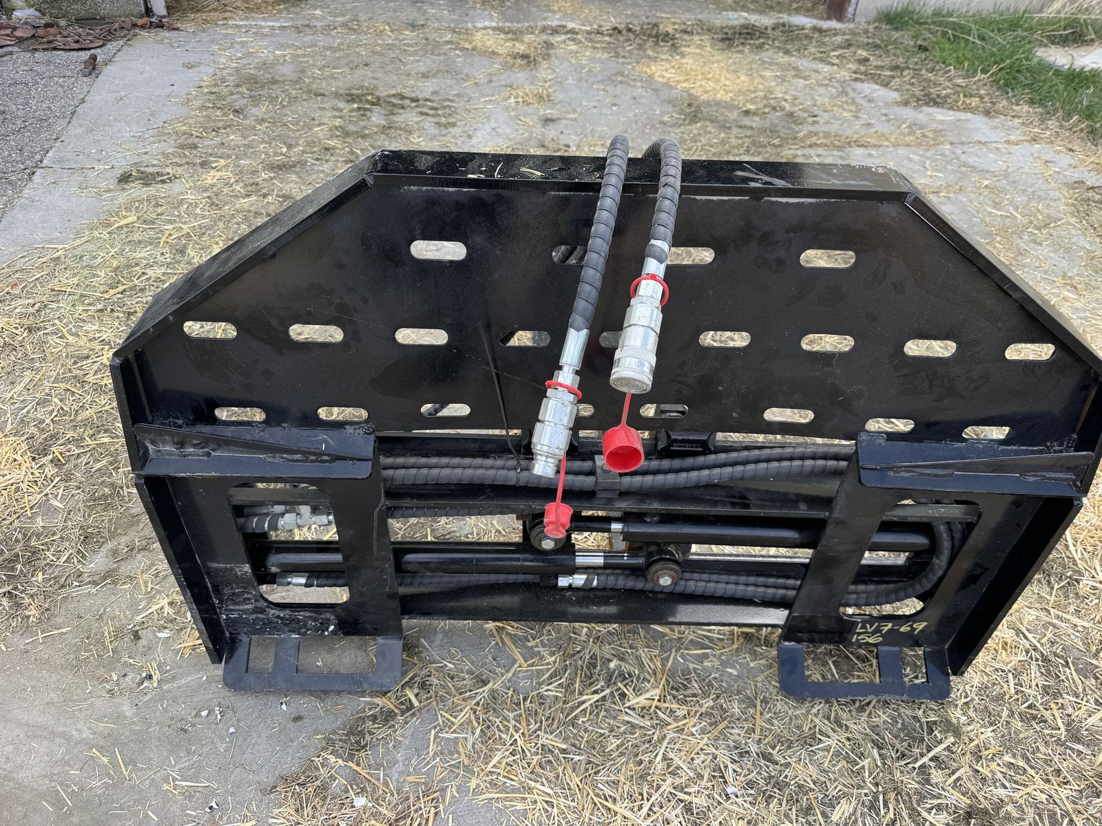 Skid steer pallet forks.