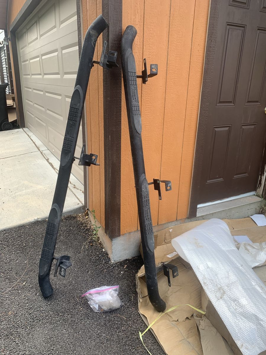 Jeep wrangler parts accessory side step nerf bars for sale or possible wood trade.