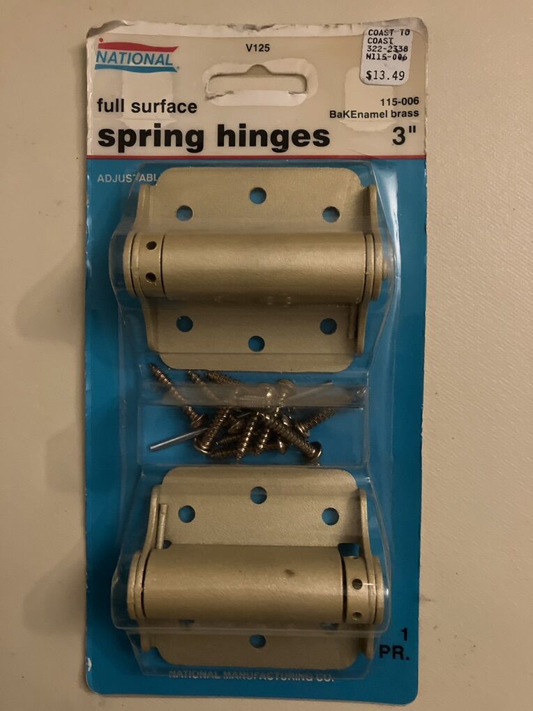 New National Full Surface Adjustable Spring Hinges
