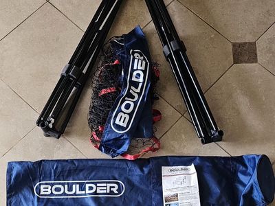 Boulder Portable Badminton/Volleyball Net System - Full Set with Carry Bag 14Ft Net