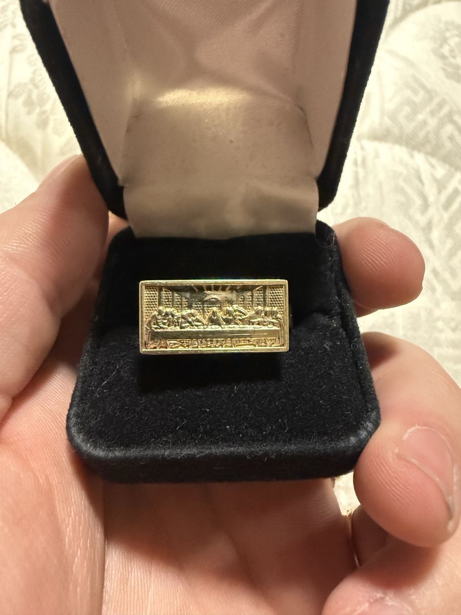 Gold 10kt Last Supper Ring - Religious Jewelry