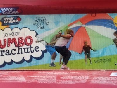 Playground Classics 10ft Jumbo Parachute with 12 Handles & Storage Bag