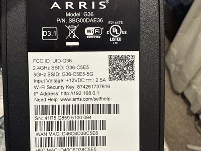 Arris g36 Cable Modem
