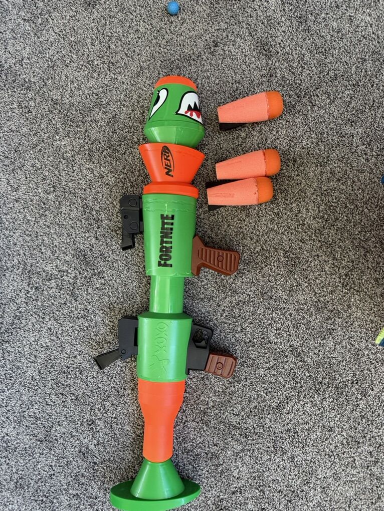 Green Orange Nerf Fortnite Big Bullet Gun