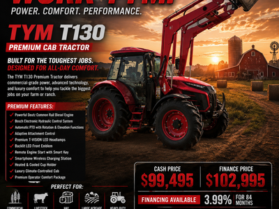 NEW TYM T130 PREMIUM CAB TRACTOR