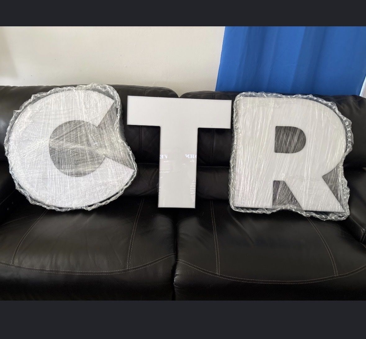 3D Illuminated LED Channel Letters Set White Acrylic Storefront Custom DIY (C, R, T)