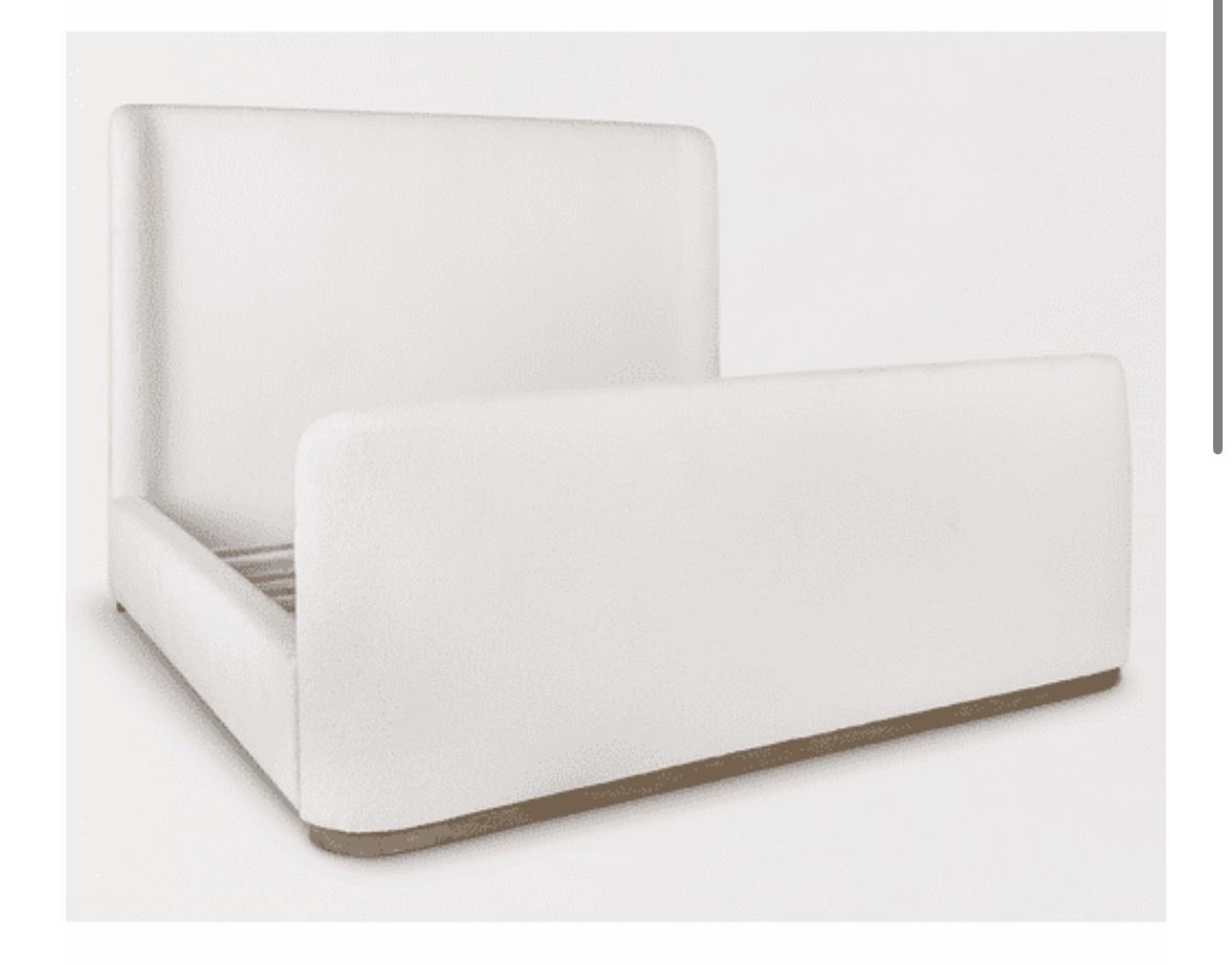 King Upholstered Bed – Alder & Tweed Avery (Like New)