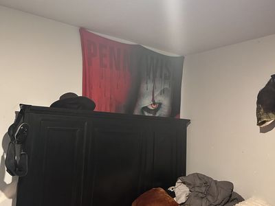 Queen bed with bed frame