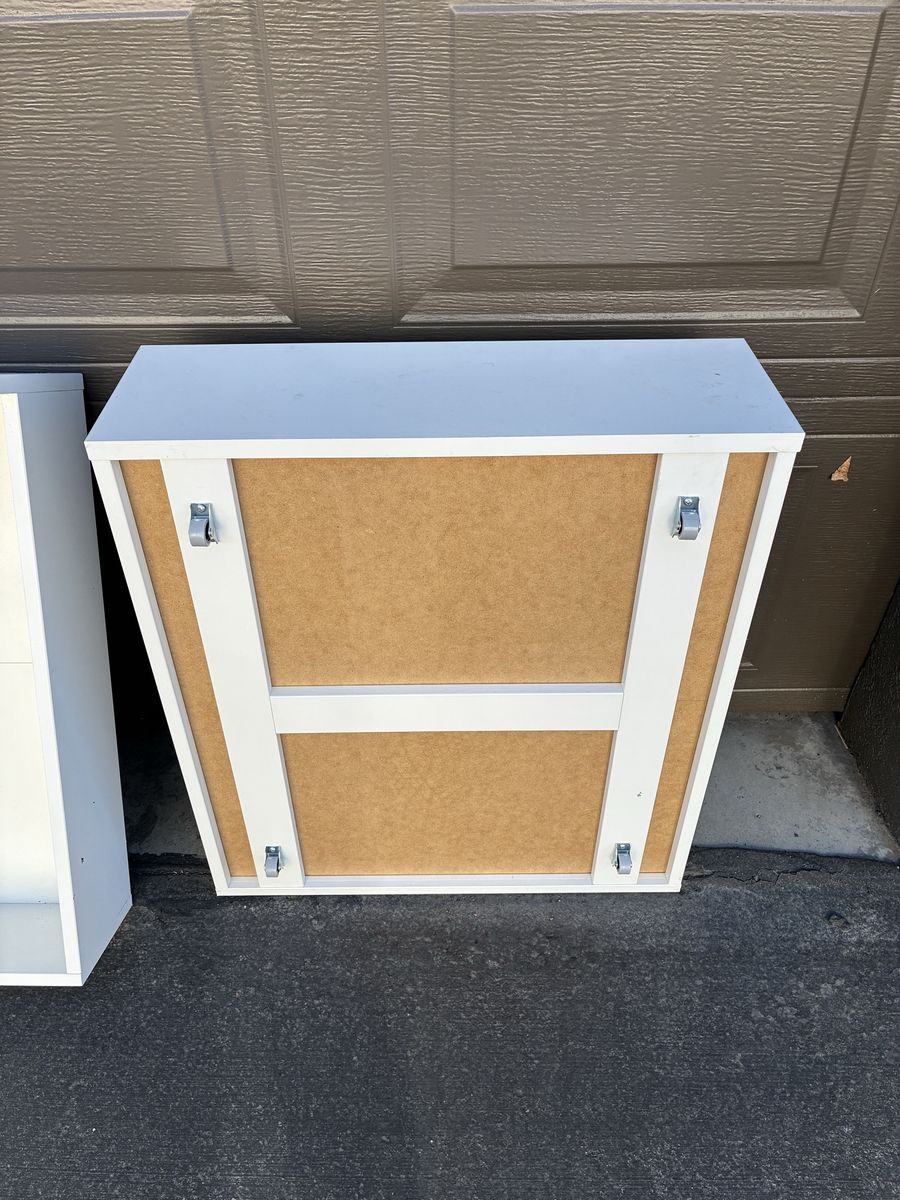 Wooden white under bed storage drawers