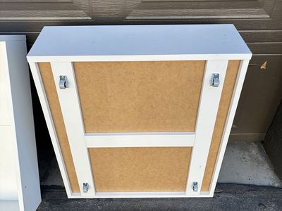 Wooden white under bed storage drawers