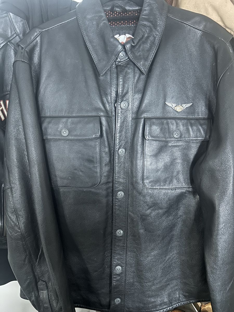 Men’s Large Harley snap jacket/ shirt