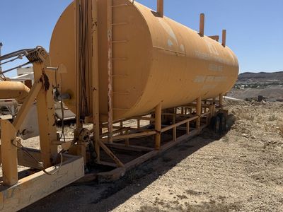 Large Yellow Industrial Fuel Storage Tank Trailer - Used