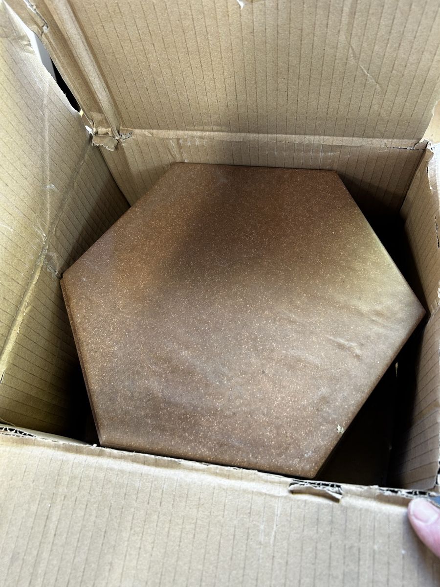 Terracotta color ceramic tiles