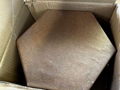 Terracotta color ceramic tiles